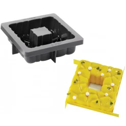 PAVONI Moule Silicone|Moules À Gâteaux|Moule Silicone Tarte Square 15 x H 5,5 cm