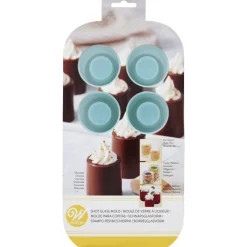 WILTON Moule Silicone|Moules À Gâteaux|Moule Silicone Verre à Liqueur 8 Empreintes