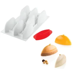 SILIKOMART Moule Silicone|Moules À Gâteaux|Moule Silicone Voiles Vela 11,5 x 3,5 cm x H 5,7 cm (x8) Professional