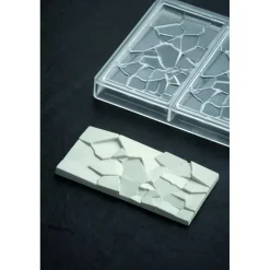 PAVONI Moules À Chocolat|Moule Tablette Chocolat Crush 15,5 x 7,7 cm x H 1 cm (x3)