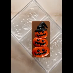 PAVONI Moules À Chocolat|Moule Tablette Chocolat Citrouille Halloween 15,4 x 7,7 cm