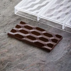 PAVONI Moules À Chocolat|Moule Tablette Chocolat Hexa Vallée 15,4 x 7,7 x H 1 cm (x3)