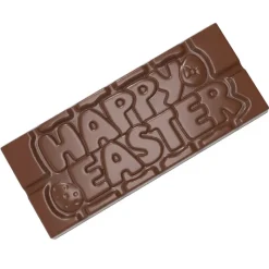 CHOCOLATE WORLD Moules À Chocolat|Moule Tablette Chocolat Happy Easter 11,8 x 5 cm (x4)