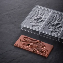 PAVONI Moules À Chocolat|Moule Tablette Chocolat Lapin de Pâques 15,4 x 7,2 cm (x3)