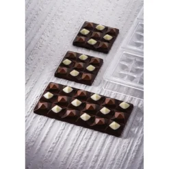 PAVONI Moules À Chocolat|Moule Tablette Chocolat Moulin 15,4 x 7,7 cm x H 1,4 cm (x3)