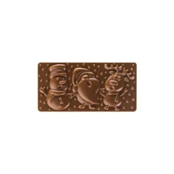 PAVONI Moules À Chocolat|Moule Tablette Chocolat Père Noël, Renne et Bonhomme de Neige 15,4 x 7,7 cm