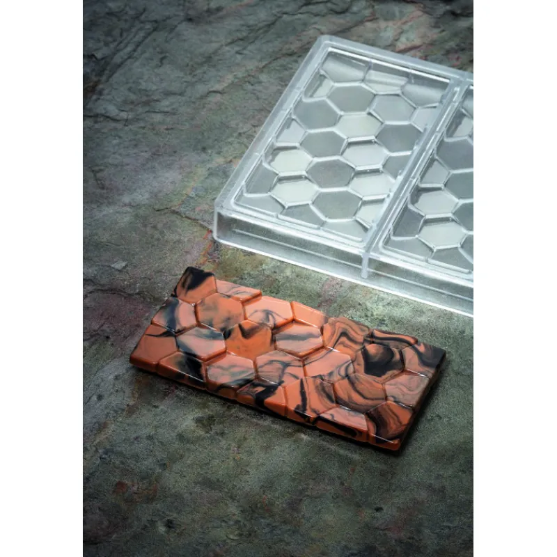 PAVONI Moules À Chocolat|Moule Tablette Chocolat Pavé 15,5 x 7,8 cm x H 1 cm (x3)