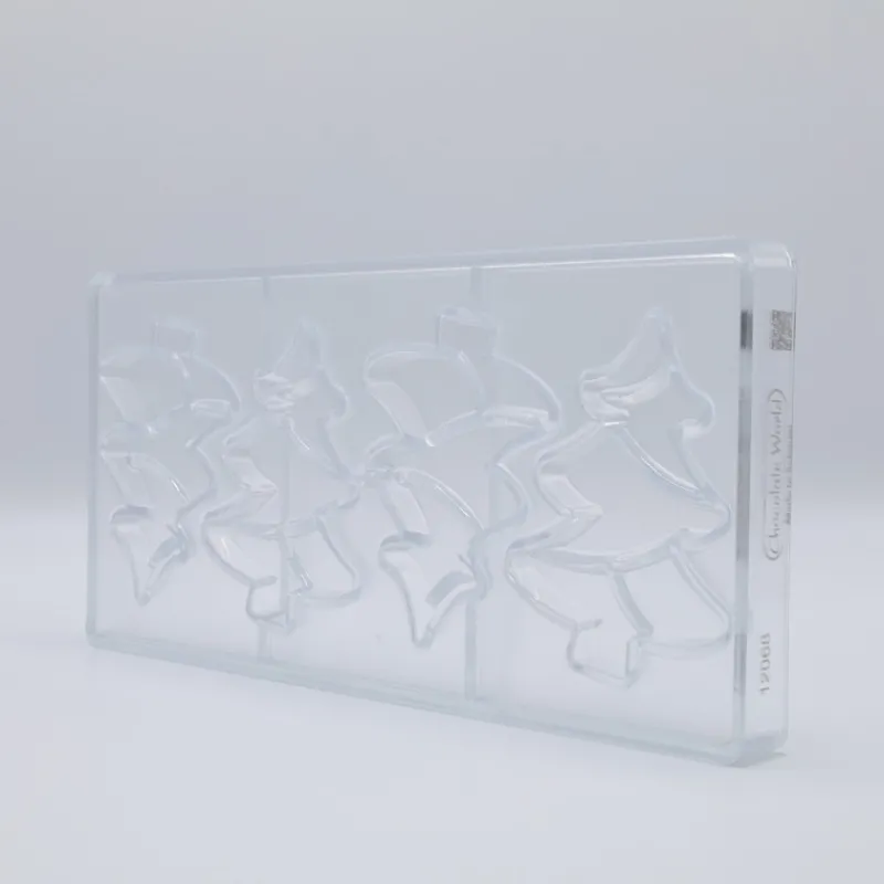 CHOCOLATE WORLD Moules À Chocolat|Moule Tablette Chocolat Sapin 9,7 cm (x4)