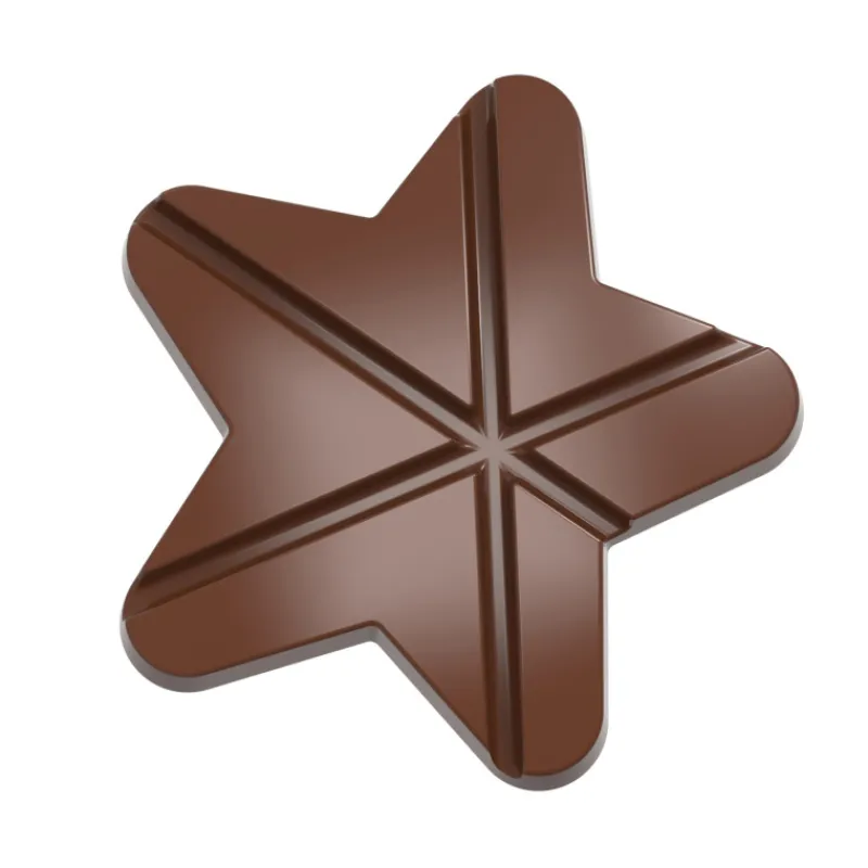 CHOCOLATE WORLD Moules À Chocolat|Moule Tablette Chocolat Étoile 11,8 cm (x2)