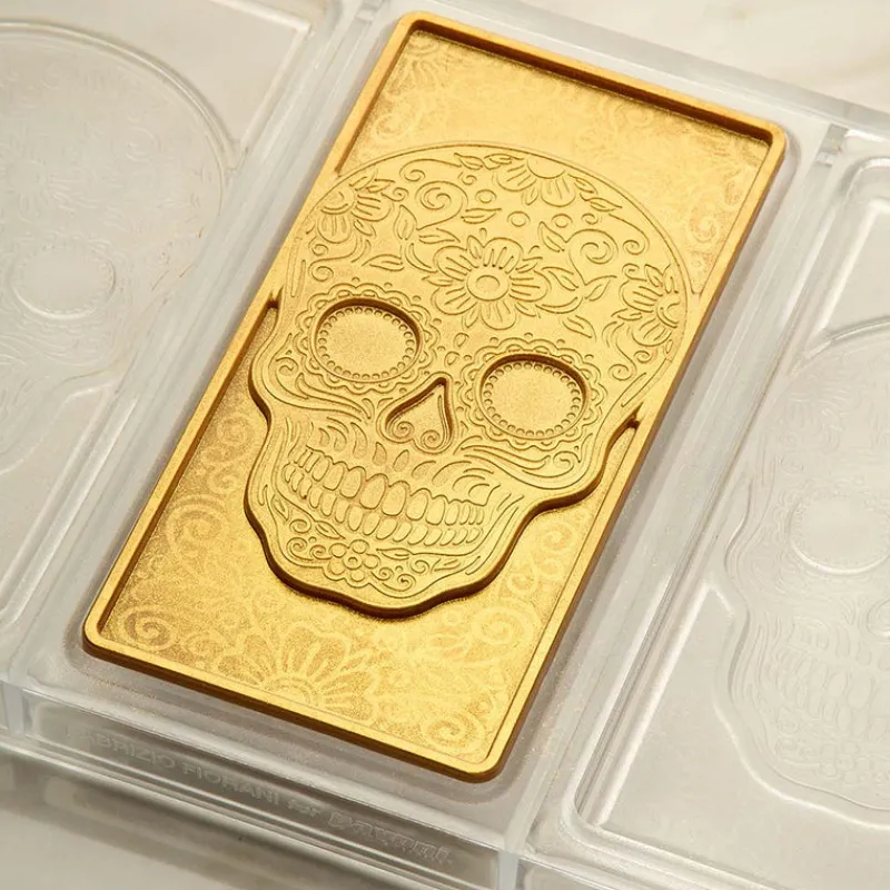 PAVONI Moules À Chocolat|Moule Tablette Chocolat Tête de Mort 15,4 x 7,7 cm