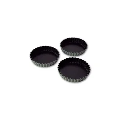 MATFER Moule Anti-adhésif|Moules À Gâteaux|Moule Tartelette 8,5 cm x H 1,6 cm (x12)