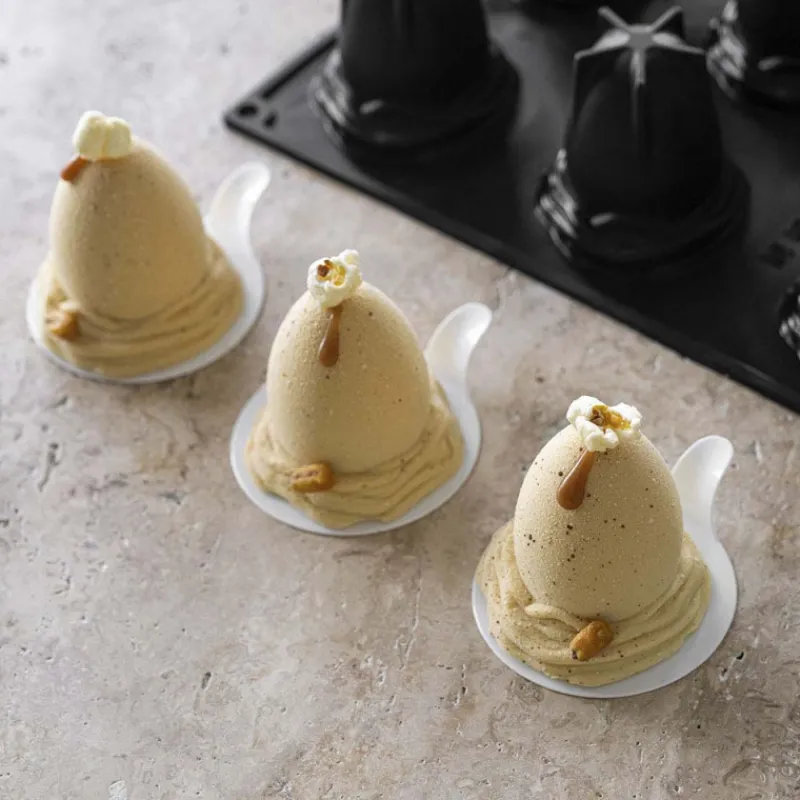 PAVONI Moule Silicone|Moule Œuf de Pâques Mono Ø 7 × H 7,2 cm (x12)