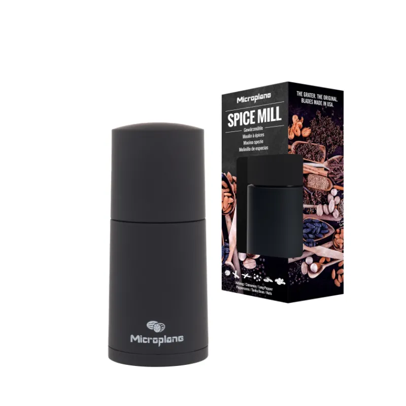 MICROPLANE Moulin|Moulin à Épices 2 en 1 Specialty Noir
