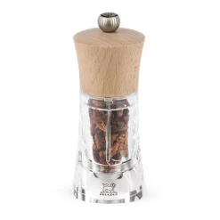 PEUGEOT Moulin|Moulin à Piment Oléron 14 cm Transparent-Bois Naturel