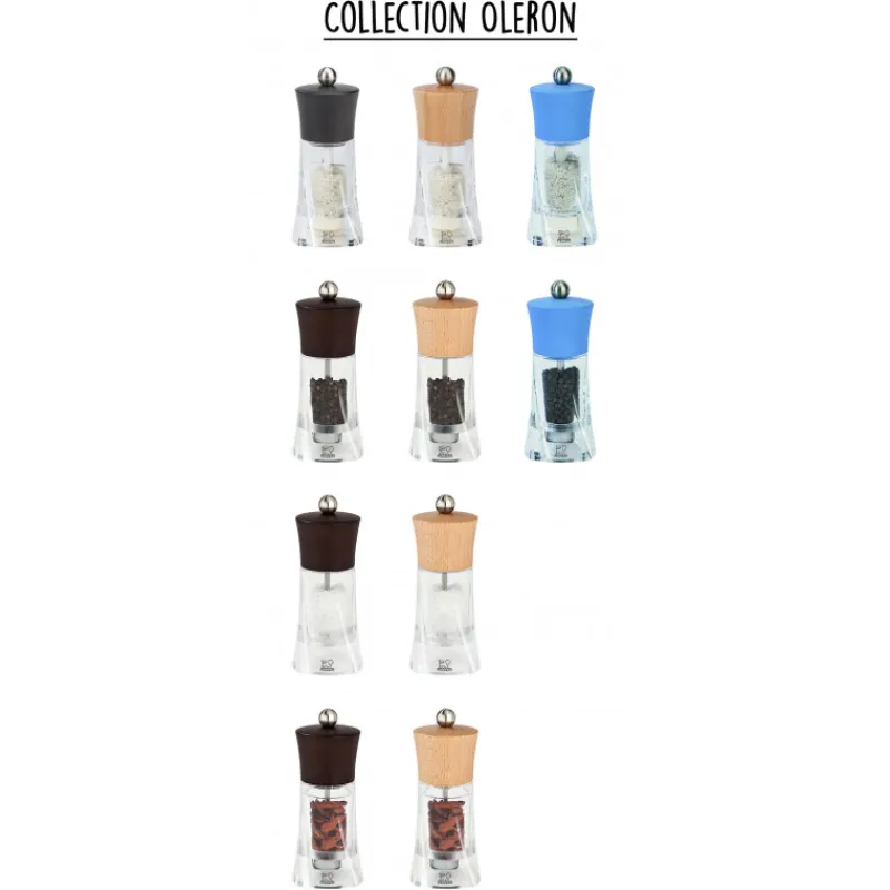 PEUGEOT Moulin|Moulin à Poivre Oléron 14 cm Transparent-Chocolat