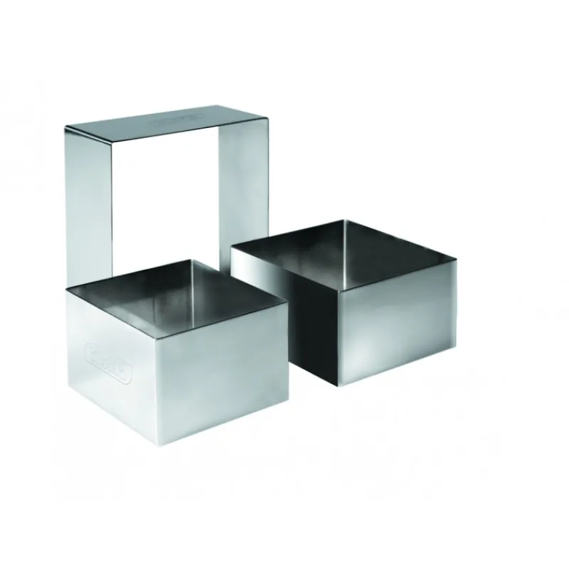 IBILI Cercle À Patisserie|Nonnette Carré Inox 8 cm x H 4,5 cm
