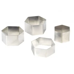 MALLARD FERRIERE Cercle À Patisserie|Nonnette Hexagonale Inox Ø 6 cm H3 cm
