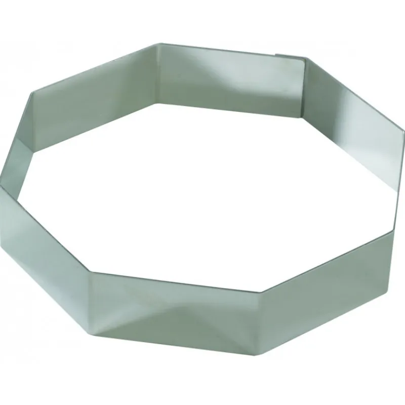MALLARD FERRIERE Cercle À Patisserie|Octogone à Mousse Inox 26 cm x H 4,5 cm Mallard