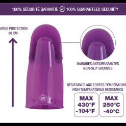 MASTRAD Gant De Cuisine|Orka Plus Noir Gant Silicone et textile