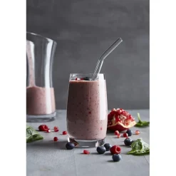 CUISINEADDICT Accessoires Bar|Paille Réutilisable en Verre 23cm courbée x6 HALM