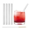CUISINEADDICT Accessoires Bar|Paille Réutilisable en Verre 15cm droite x4 HALM