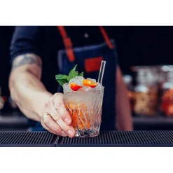 CUISINEADDICT Accessoires Bar|Paille Réutilisable en Verre 15cm droite x4 HALM