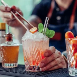 CUISINEADDICT Accessoires Bar|Paille Réutilisable en Verre 15cm droite x4 HALM