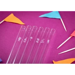 CUISINEADDICT Accessoires Bar|Paille Réutilisable en Verre Fêtes 20cm droite x6 HALM