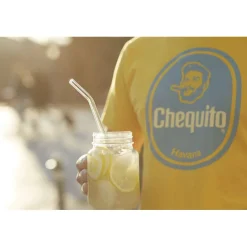 CUISINEADDICT Accessoires Bar|Paille Réutilisable en Verre 23cm courbée x4 HALM