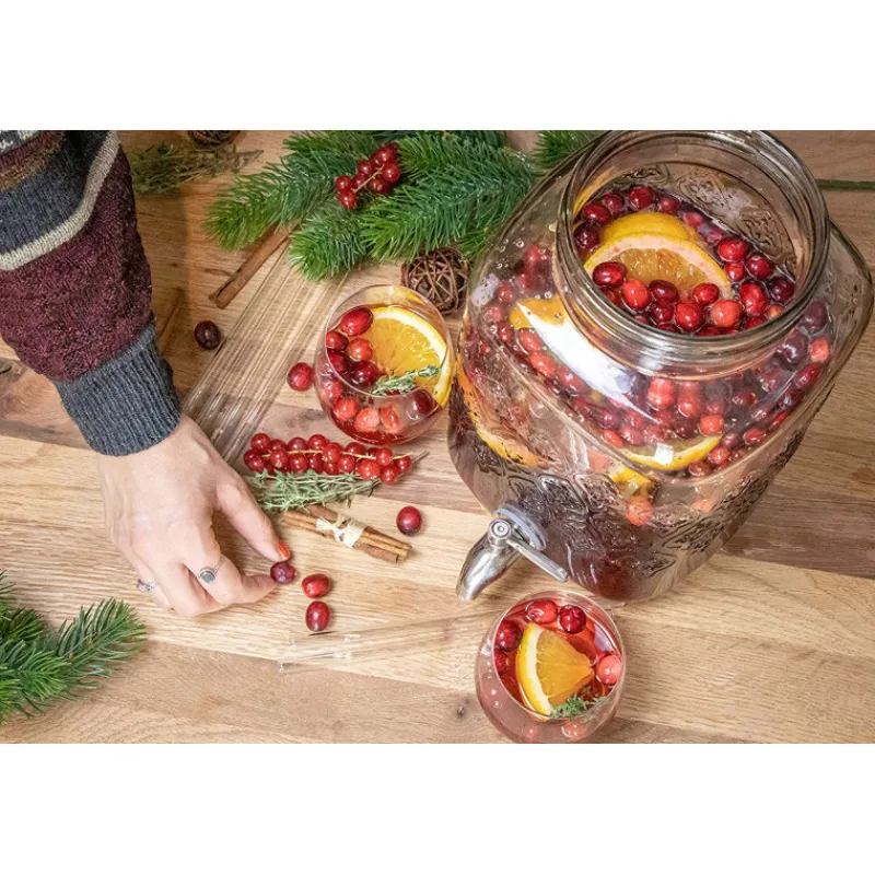 CUISINEADDICT Accessoires Bar|Paille Réutilisable en Verre Noël 20cm droite x6 HALM