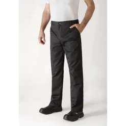 ROBUR Pantalon De Cuisine|Pantalon de Cuisine Mixte Noir TIMEO T.46