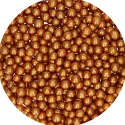 FUNCAKES Décoration Comestible|Perles en Sucre Or au Cœur Tendre 60 g