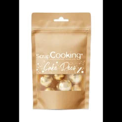 SCRAPCOOKING Décoration Comestible|Perles XXL Dorées Croustillantes 55 g
