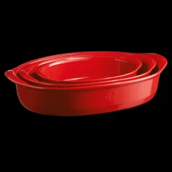 EMILE HENRY Plat De Cuisson|Petit Plat à Four Ovale en Céramique 27,5 x 17,5 cm Grand Cru