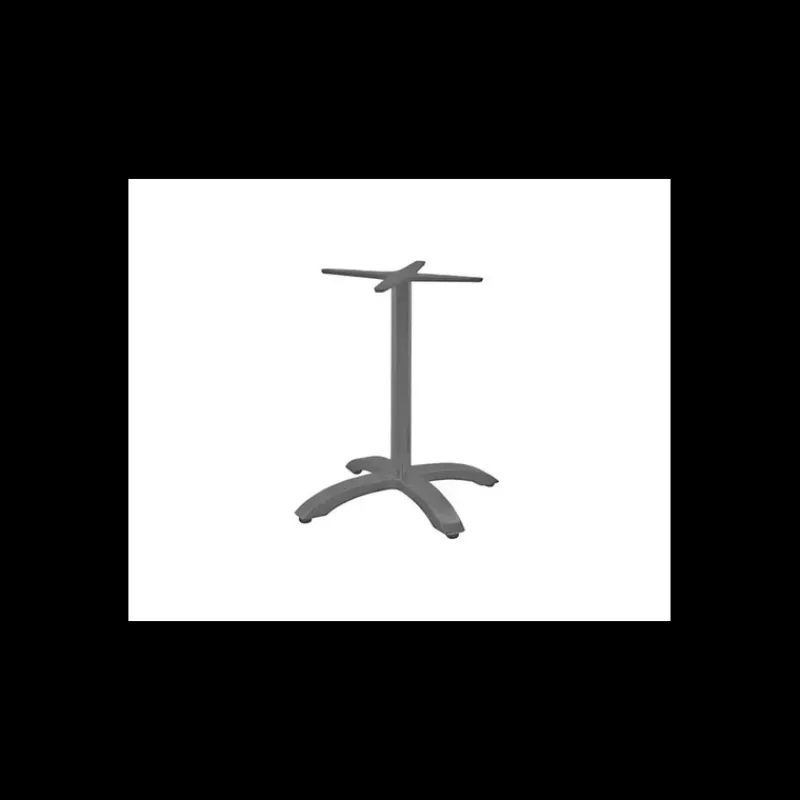 LYROSE Mobilier Terrasse Restaurant|Mobilier Restaurant|Pied de Table Base 4 Branches en Métal Gris Aluminium Athena