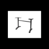 LYROSE Mobilier Terrasse Restaurant|Mobilier Restaurant|Pied de Table Double en Métal Noir Athena