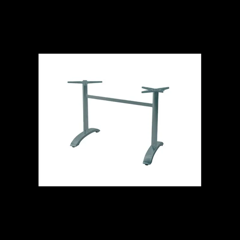 LYROSE Mobilier Terrasse Restaurant|Mobilier Restaurant|Pied de Table Double en Métal Gris Aluminium Athena