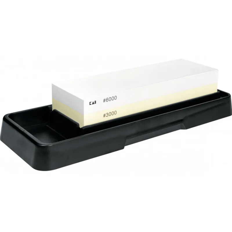 KAI Affûtage Aiguiseur|Pierre à Aiguiser Double Face Grain 3000/6000 Kaï