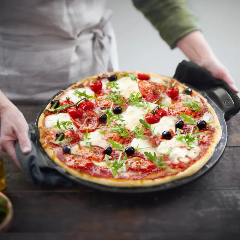 EMILE HENRY Plat De Cuisson|Pierre à Pizza Fusain 36 cm