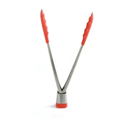 MASTRAD Pince De Cuisine|Pince de Cuisine Embout en silicone 28 cm Rouge