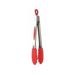 MASTRAD Pince De Cuisine|Pince de Cuisine Silicone et Inox 26 cm Rouge