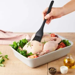 MASTRAD Ustensiles Pâtisserie|Pinceau Cuisine en Silicone Noir 28 cm