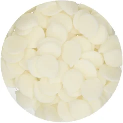 FUNCAKES Décoration Comestible|Pistoles Deco Melts Blanc Naturel 250g