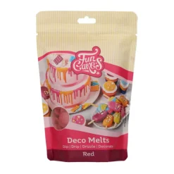 FUNCAKES Décoration Comestible|Pistoles Deco Melts Rouge 250g
