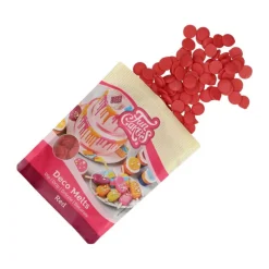 FUNCAKES Décoration Comestible|Pistoles Deco Melts Rouge 250g