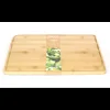 PEBBLY Planches À Découper|Planche à Découper Bambou avec Rigole 37 x 29 cm