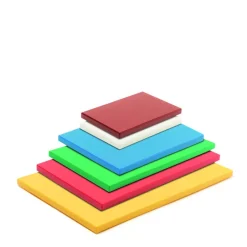 COMAS Planches À Découper|Planche à Découper 30x20 cm H 2cm Polyéthylène Rouge