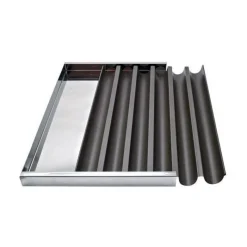 MALLARD FERRIERE Moule Anti-adhésif|Moules À Gâteaux|Plaque à Bûchettes 6 Gouttières Anti-adhésives 60x40 cm