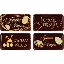 FLORENSUC Décoration Comestible|Plaque Chocolat Joyeuses Pâques x64
