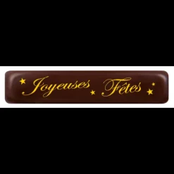 FLORENSUC Décoration Comestible|Plaque Chocolat Joyeuses Fêtes 7 x 1,5 cm (x132)